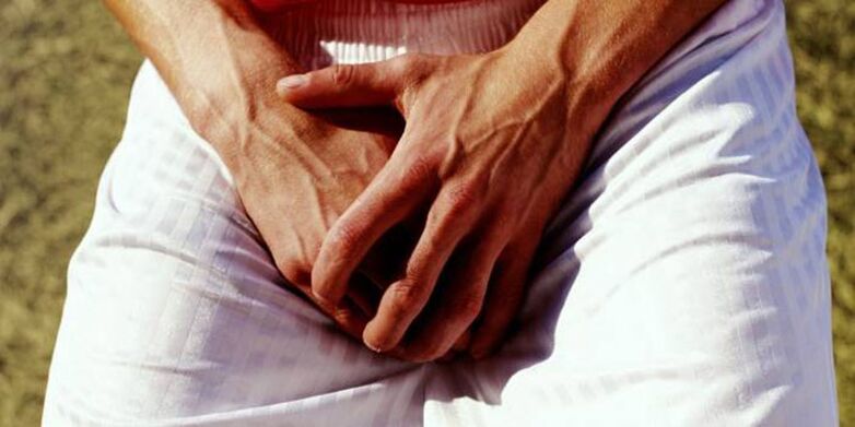 Palms charged to the groin