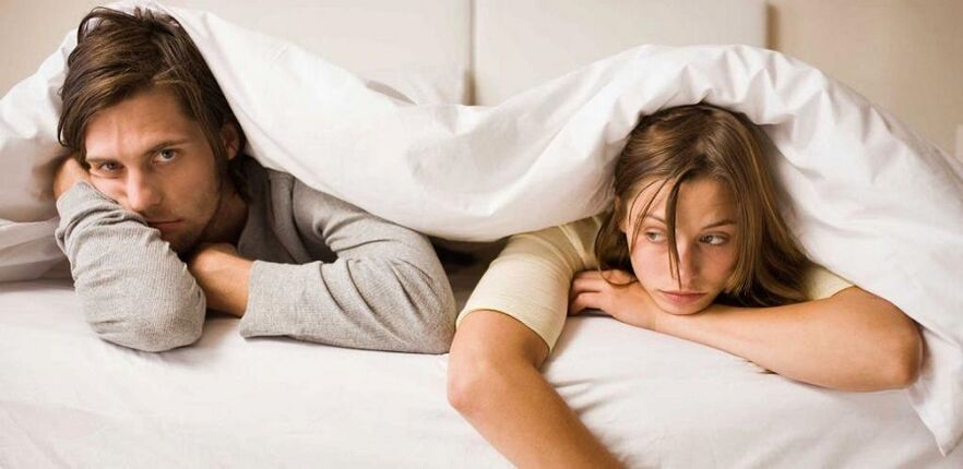 upset woman and man with low potency