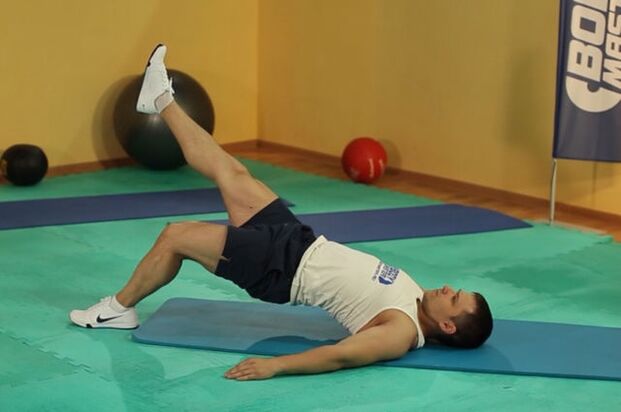 Glute bridge exercise to regulate power in a man